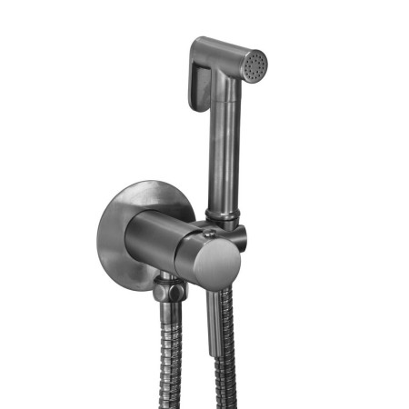 Scudo Douche Handset with Flexi Hose and Outlet Elbow in Gunmetal