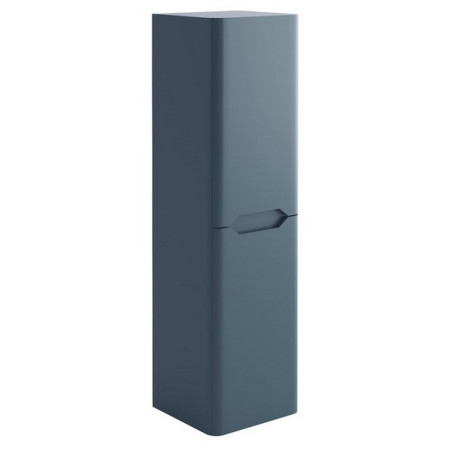 Scudo Ella 1400mm Wall Hung Tall Boy Cabinet in Matt Twilight Blue