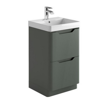 Scudo Ella 500mm Floor Mounted Vanity Unit with Basin in Matt Anthracite