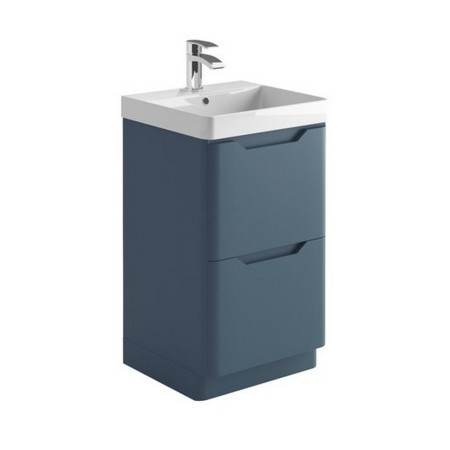 Scudo Ella 500mm Floor Mounted Vanity Unit with Basin in Matt Twilight Blue