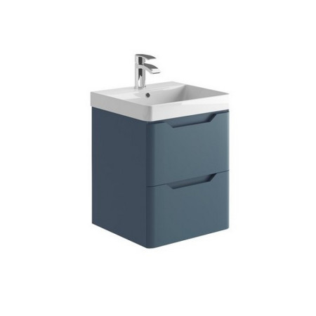 Scudo Ella 500mm Wall Hung Vanity Unit with Basin in Matt Twilight Blue