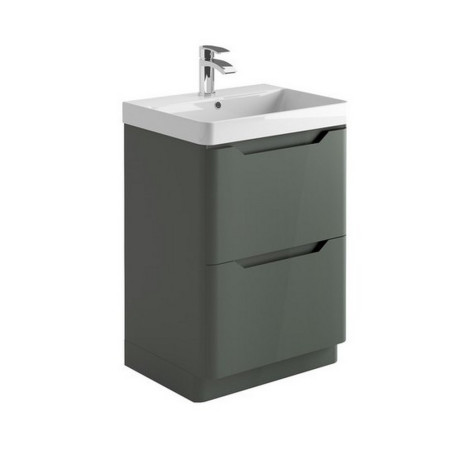 Scudo Ella 600mm Floor Mounted Vanity Unit with Basin in Matt Anthracite