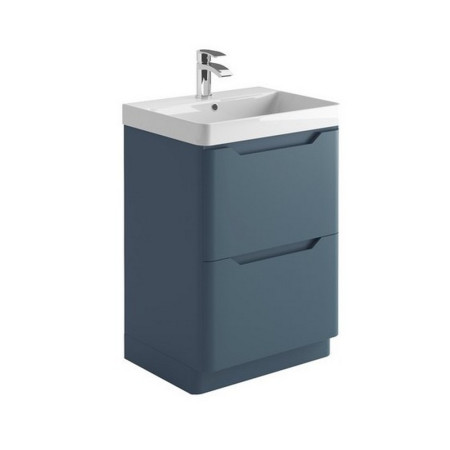 Scudo Ella 600mm Floor Mounted Vanity Unit with Basin in Matt Twilight Blue