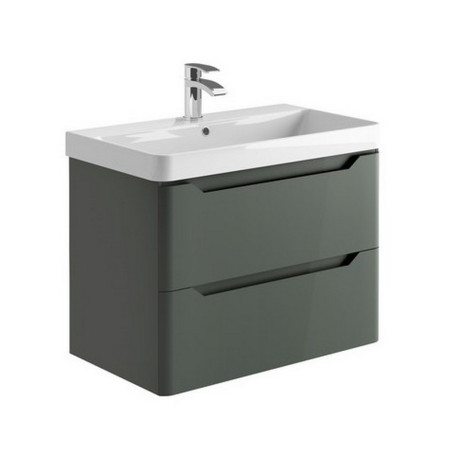 Scudo Ella 800mm Wall Hung Vanity Unit with Basin in Matt Anthracite