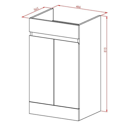 EMPIRE-500CAB-ANTHRACITE/THIN500BASIN Scudo Empire 500mm Vanity Unit with Basin in Matt Anthracite (2)