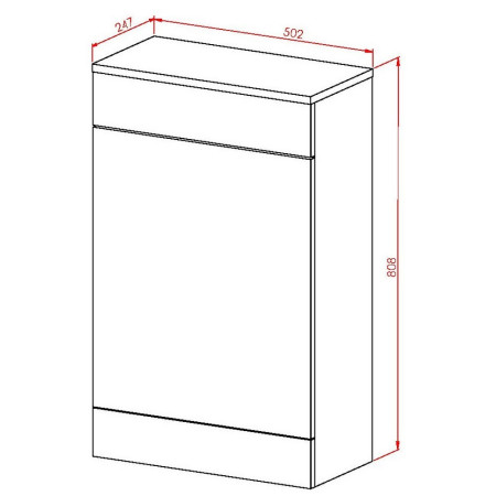 LILI-500WCUNIT-ANTHRACITE Scudo Empire 500mm WC Unit in Matt Anthracite (2)