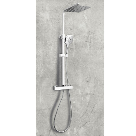 Scudo Helier Square Cool Touch Rigid Riser Shower