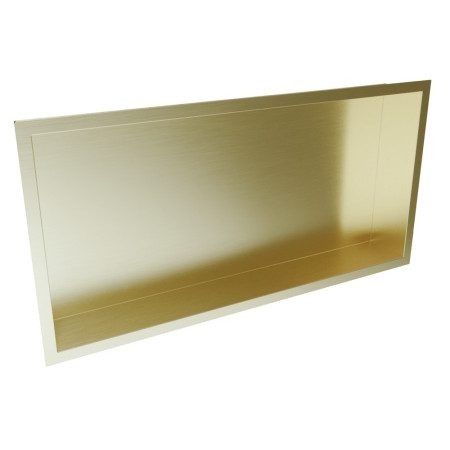 Scudo Inset Shower Niche 600 x 300mm in Brushed Brass