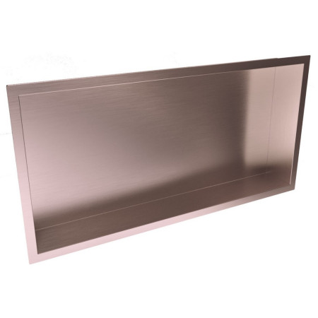 Scudo Inset Shower Niche 600 x 300mm in Brushed Bronze