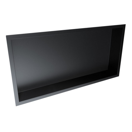 Scudo Inset Shower Niche 600 x 300mm in Matt Black