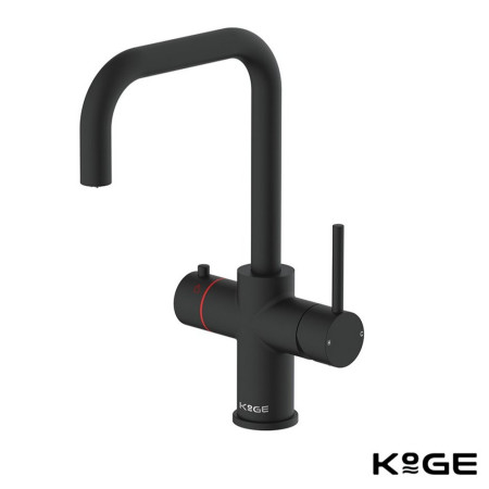 Scudo KoGE 3 in 1 Matt Black Square Spout Boiling Water Tap