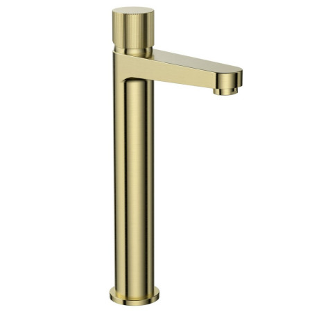 Scudo Koko Brushed Brass Tall Basin Mixer