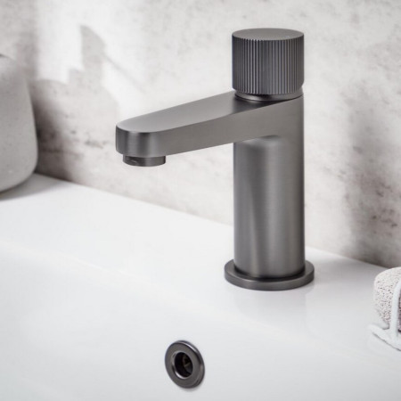 KO-021 Scudo Koko Gunmetal Mini Mono Basin Mixer Lifestyle