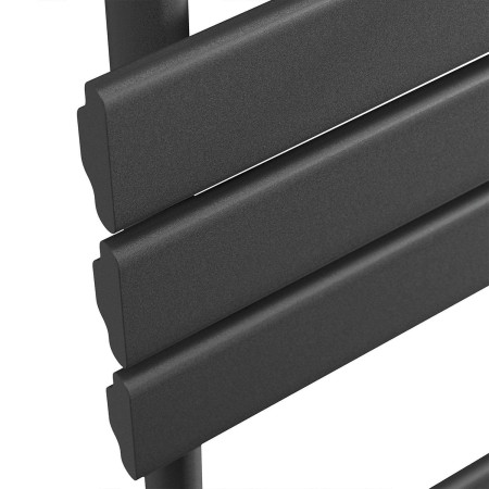 LI-160-60-B Scudo Life 1600 x 600mm Towel Radiator in Black Close Up