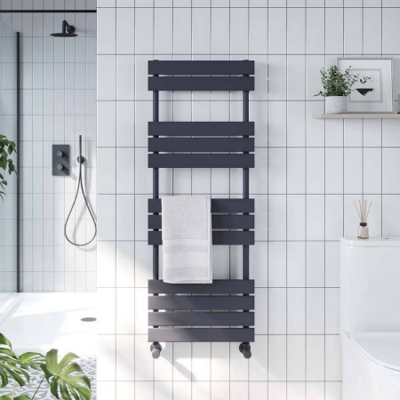 Scudo Life 1200 x 600mm Towel Radiator in Anthracite