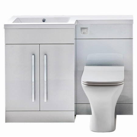Scudo Lili 1100mm Left Handed Two Door Furniture Pack in Gloss White