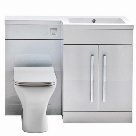 Scudo Lili 1100mm Right Handed Two Door Furniture Pack in Gloss White