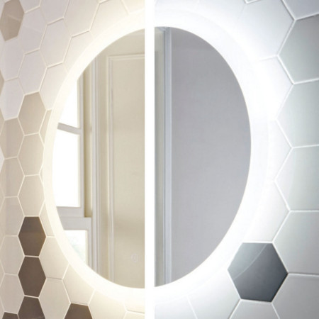 LUNAR60 Scudo Lunar LED 600mm Rounded Mirror with Demister Pad (3)