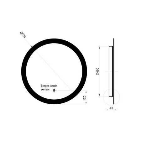 LUNAR60 Scudo Lunar LED 600mm Rounded Mirror with Demister Pad (4)
