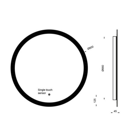 LUNAR80 Scudo Lunar LED 800mm Rounded Mirror with Demister Pad (4)
