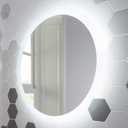 Scudo Lunar LED 800mm Rounded Mirror with Demister Pad