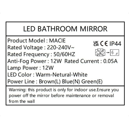 MACIE-600RND-BB Scudo Macie LED 600mm Mirror in Brushed Brass (6)