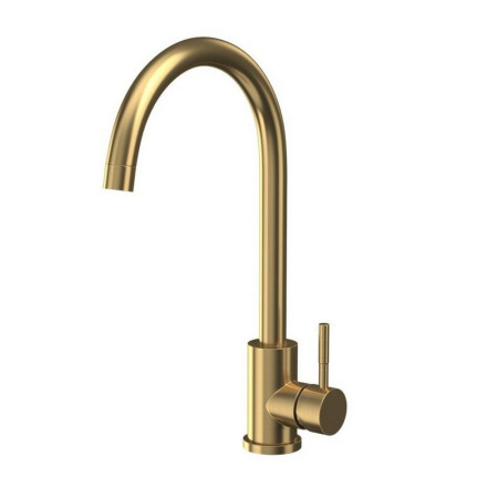 Scudo Manhattan Brushed Brass Kitchen Mixer Tap