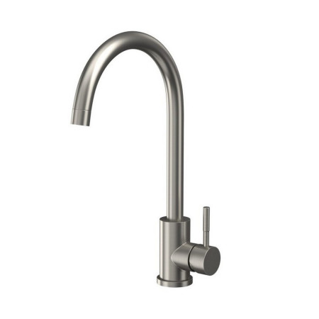 KT42 Scudo Manhattan Brushed Stainless Steel Kitchen Mixer Tap