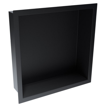 Scudo Inset Shower Niche 300 x 300mm in Matt Black