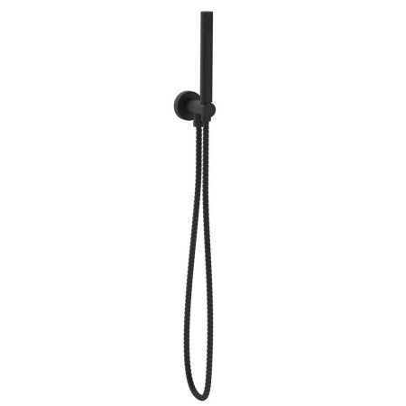 Scudo Matt Black Handset with Outlet and Holder