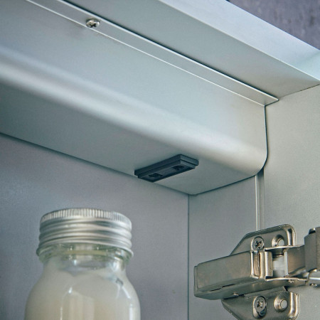 MIA-800X700-CAB Scudo Mia LED 800 x 700mm Double Door Mirror Cabinet Shaver Socket