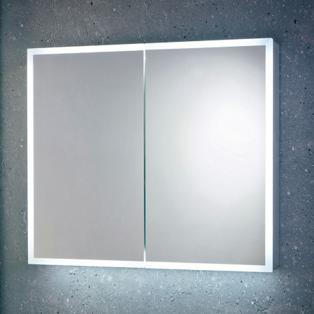 Scudo Mia LED 800 x 700mm Double Door Mirror Cabinet
