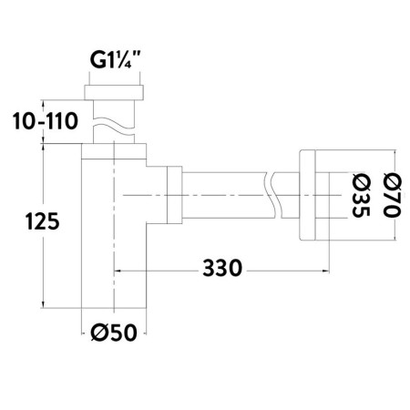 BT05 Scudo Minimalist Bottle Trap in Gunmetal Line Drawing
