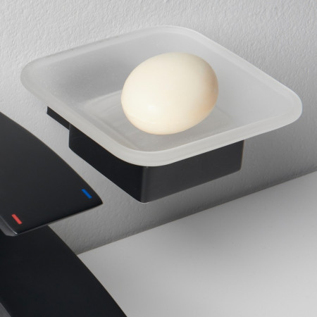 MONOACC-002 Scudo Mono Soap Dish Holder in Matt Black (2)