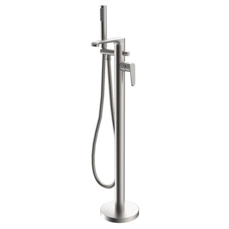 Scudo Montana Freestanding Bath Shower Mixer in Brushed Nickel