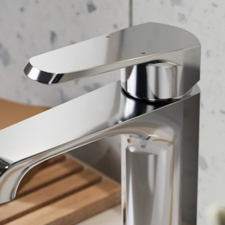 MON-011 Scudo Montana Mini Mono Basin Mixer in Chrome Lever Close Up