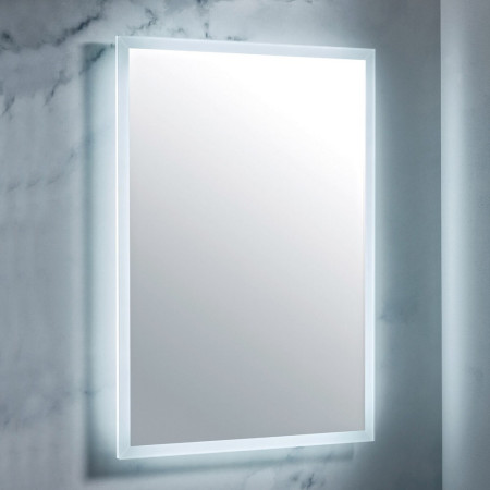 MIRROR001 Scudo Mosca LED 500 x 700mm Mirror with Demister Pad and Shaver Socket (1)