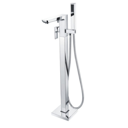 TAP240 Scudo Muro Freestanding Bath Shower Mixer in Chrome (1)