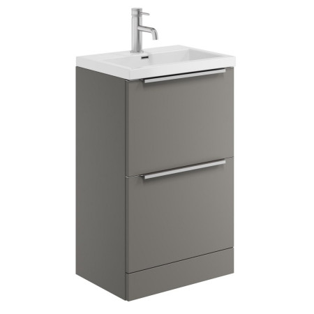 Scudo Muro Plus Floorstanding 500mm Dust Grey Vanity Unit with Basin