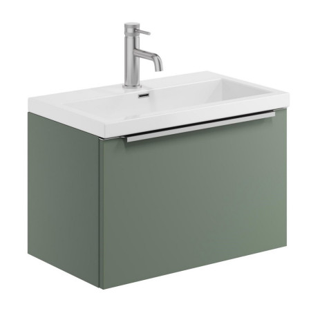 MUROPLUS-600WALL-GREEN/BASIN-615-365-CER Scudo Muro Plus Wall Hung 600mm Reed Green Vanity Unit with Basin