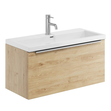 Scudo Muro Plus Wall Hung 800mm Davos Oak Vanity Unit with Basin