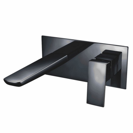 Scudo Muro Wall Mounted Bath Mixer in Matt Black