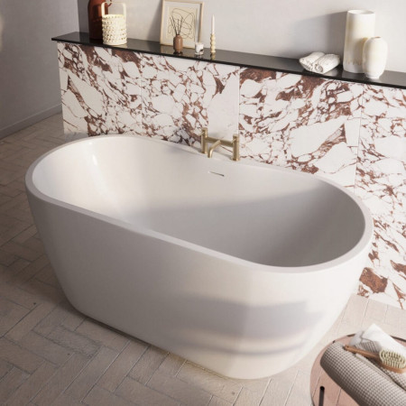 BATH-DE1555 Scudo Onyx 1555 x 745mm Freestanding Bath Lifestyle