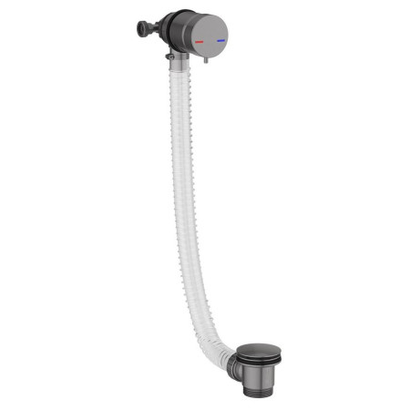 Scudo Overflow Bath Filler with Waste in Gunmetal