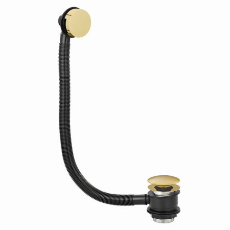 Scudo Pop Up Bath Waste with Overflow in Brushed Brass