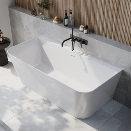 BATH-005 Scudo Porto 1700 x 800mm Back to Wall Bath with a Wall Mounted Tap
