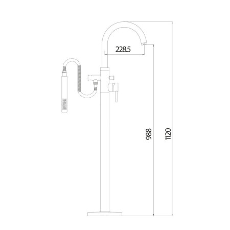 TAP081 Scudo Premier Freestanding Bath Shower Mixer in Chrome (2)