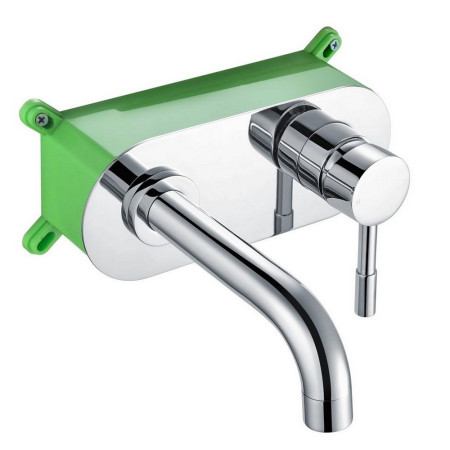 TAP250L Scudo Premier Wall Mounted Basin Mixer with EZ Box in Chrome (1)