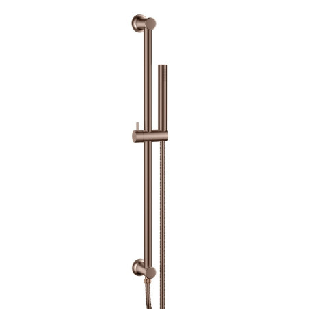 Scudo Riser Rail and Handset with Hose in Brushed Bronze