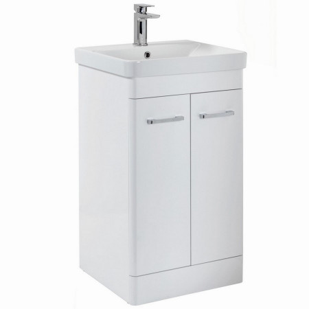 Scudo Rossini Floorstanding 600mm Vanity Unit & Basin in Gloss White